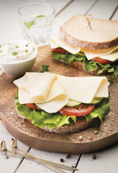 photographe culinaire savencia fromage tranche sandwich