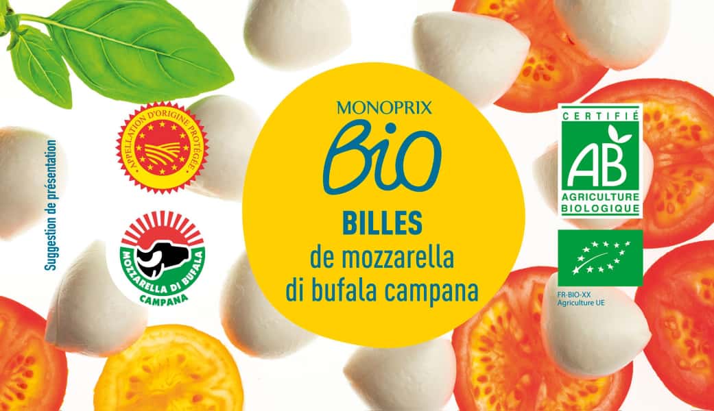 photographe culinaire monoprix bio bille mozzarella bufala
