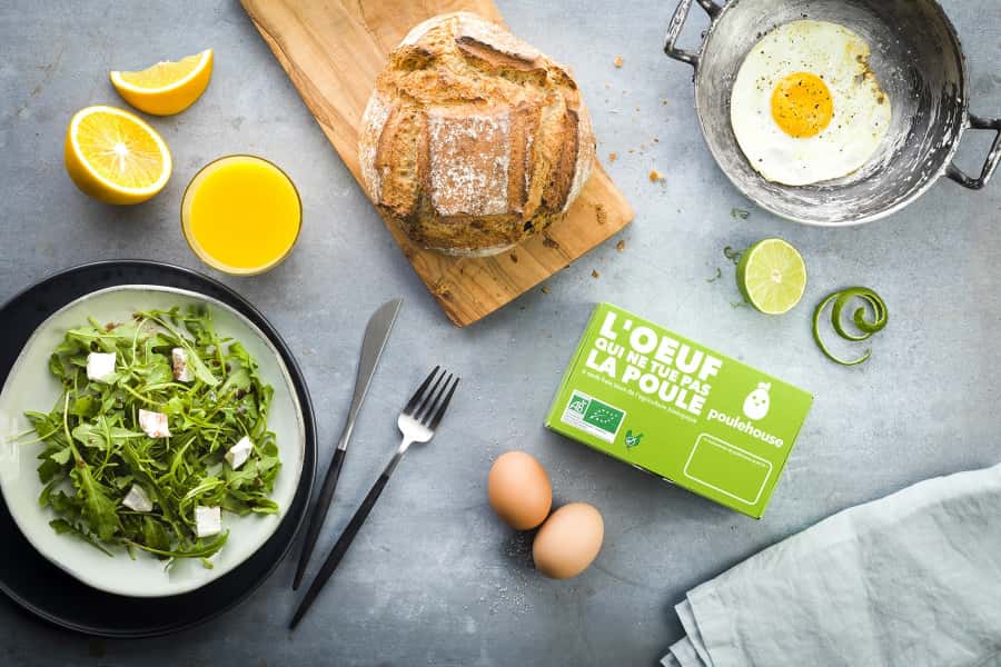 photographe culinaire poulehouse oeuf packaging ambiance
